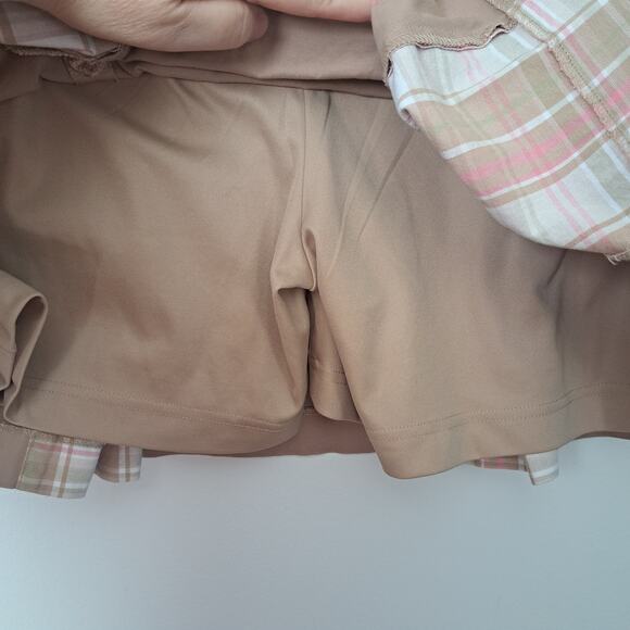 Izod XFG Stretch Khaki Plaid Skort Women's Size 8 - Picture 6 of 9